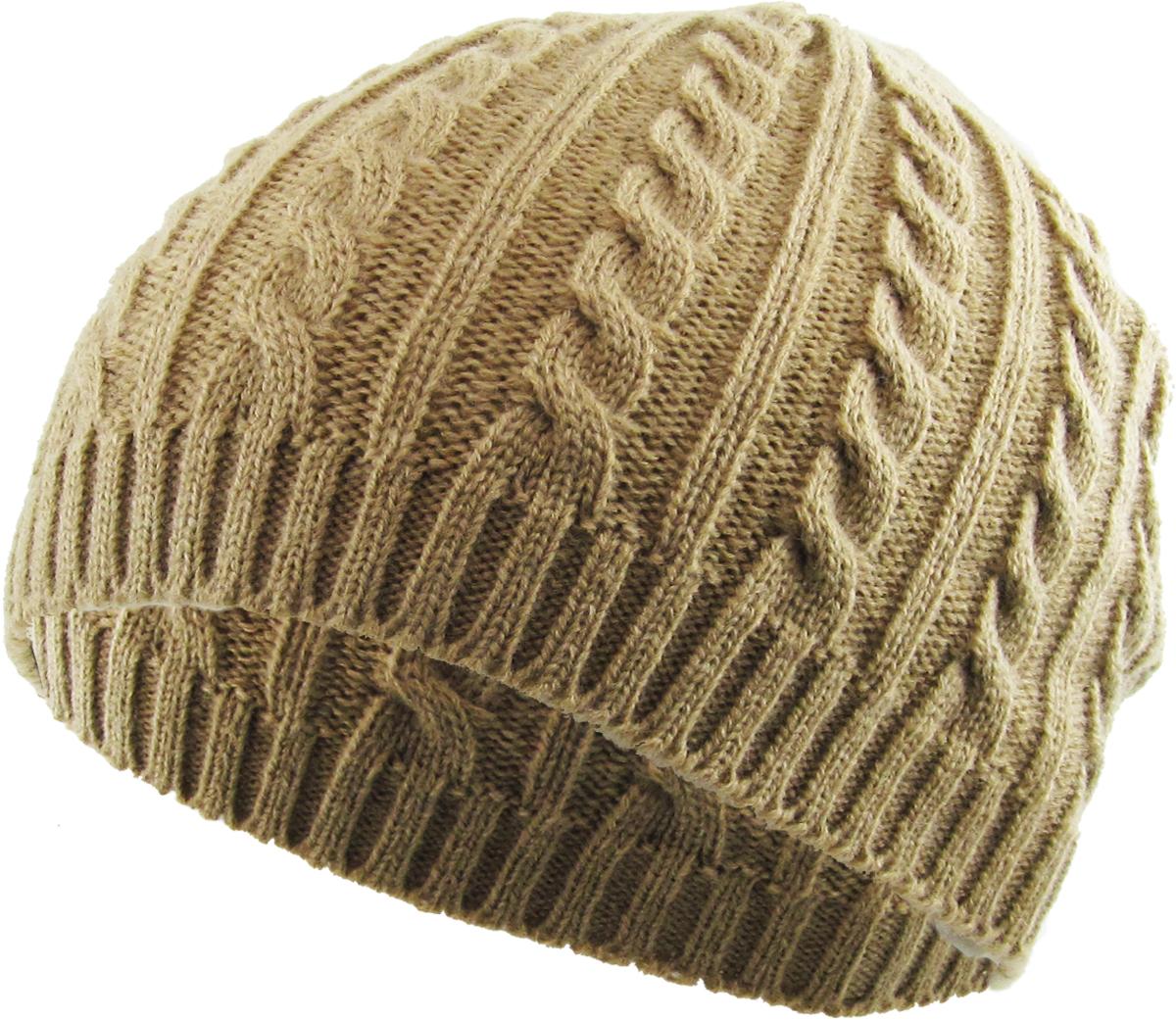 【在庫あり】 Cuffless Cable Knit Beanie | KBETHOS 帽子